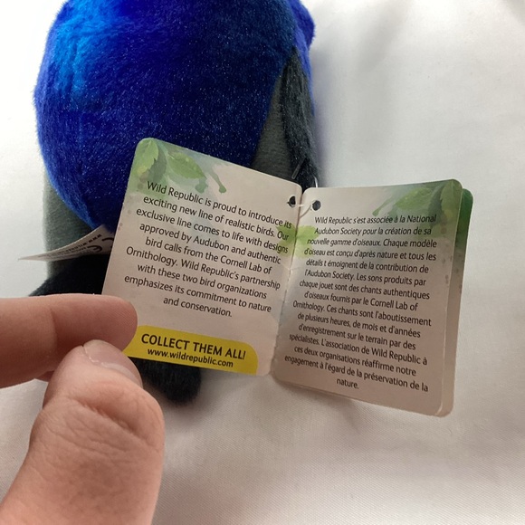 Wild Republic Audubon Bird Purple Martin Plush Stuffed Animal NO SOUNDS Blue - Picture 6 of 11